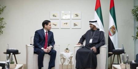 روبيو يبحث مع محمد بن زايد أمن الخليج ومستقبل مضيق هرمز