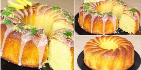 طريقة عمل كيكة الليمون فى خطوات سريعة
