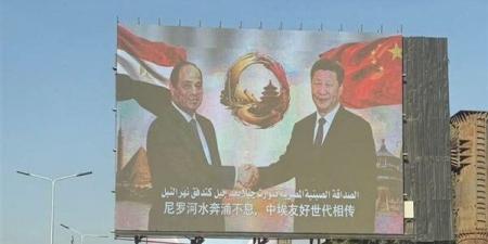 استعدادًا لاستقبال الرئيس الصيني، صور السيسي وشي بينج وأعلام البلدين تزين شوارع القاهرة