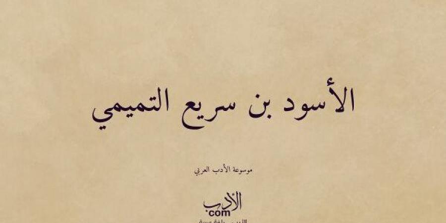 صحابة منسيون، الأسود بن سريع التميمي السعدي "حمّاد ربه"