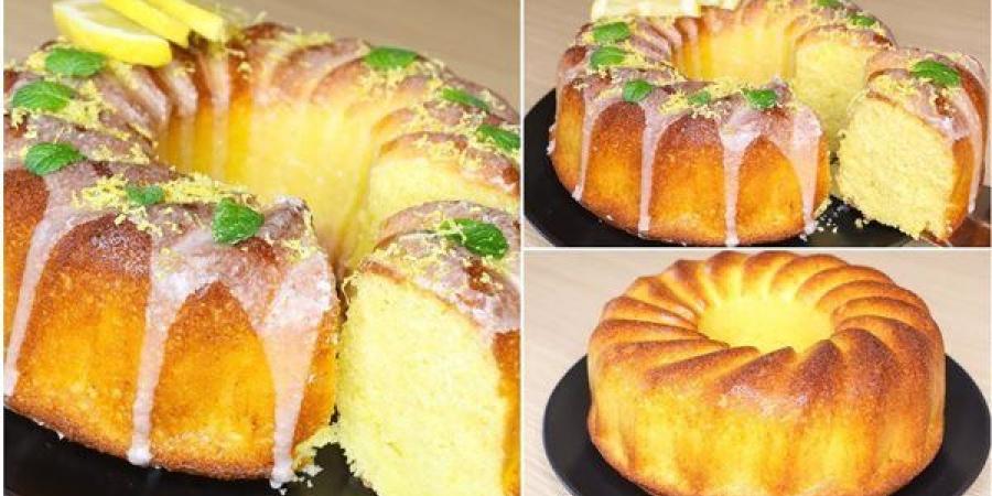 طريقة عمل كيكة الليمون فى خطوات سريعة