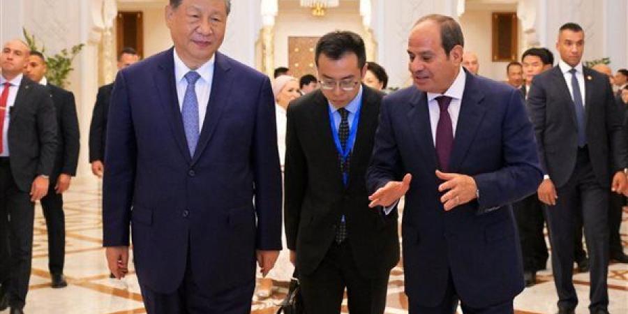 تفاصيل زيارة رئيس الصين لـ قصر الاتحادية ولقاء السيسي (فيديو وصور)